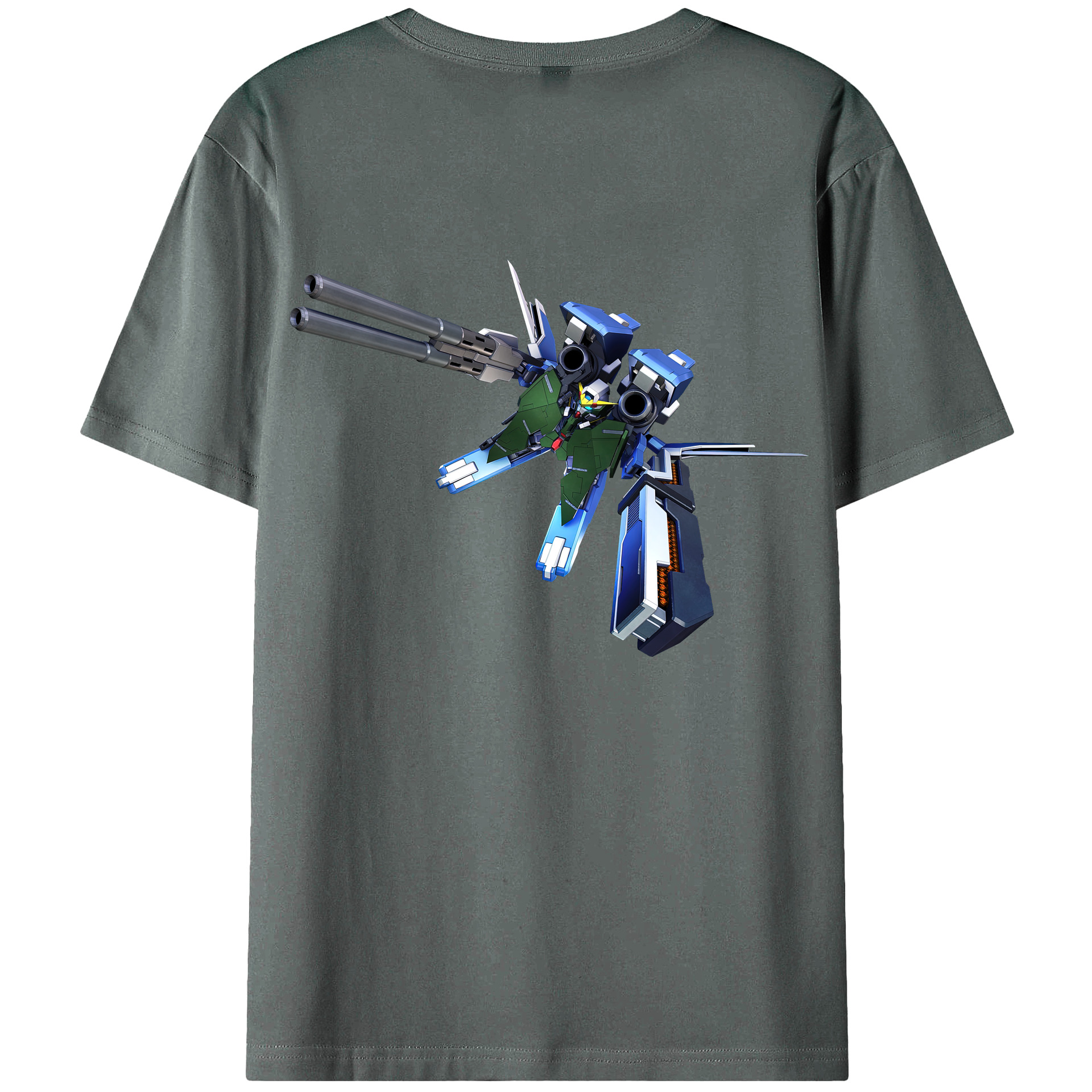 （画像用） 機動戦士ガンダム Mobile Suit Gundam 綿100％ メンズ半袖Tシャツ（バックプリント） 通気性